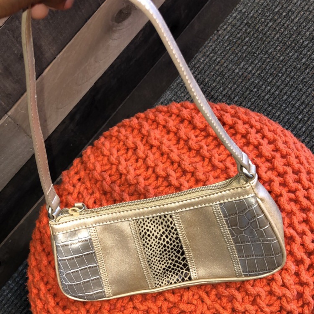 Gold Nine West mini bag